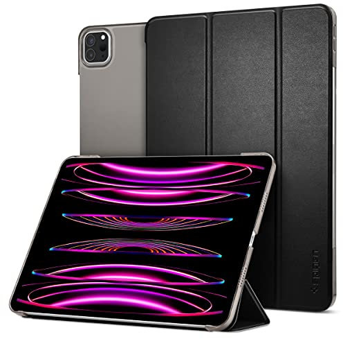 Spigen Smart Fold Entwickelt für iPad Pro 12.9 Zoll 5.Generation Hülle Case Cover Kompatibel mit 2.Generation Apple Pencil/mit Stifthalter Auto Schlaf/Wach (2021) - Schwarz