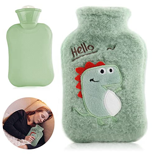 Wärmflasche mit Abnehmbarem und Waschbarem Bezug für Hand, Fuß und Körper - Bettflasche Warmwassersack zum Warmhalten - Best Weihnachten & Wintergeschenke