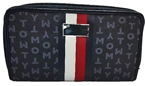 Damen Geldbörse Tommy HILFIGER Monogram Blau, blau, Standardgröße, Klassisch