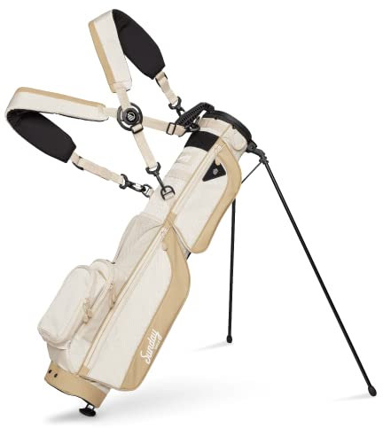 Sunday Golf Loma XL Tasche – Leichte Tasche mit Gurt und Ständer – Einfach zu tragende Pitch n Putt Golftasche – Par 3 und Executive Courses, 3,4 Pfund (Geröstete Mandel)