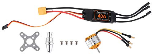 2212 1400KV Motor und 40A Brushless ESC SetMetall- und Elektronikkomponenten XT60 2212 1400KV Motor und 40A Brushless ESC Set Elektrische Geschwindigkeitsregler für RC Drone Helicopter Model Driveline