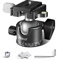 NEEWER Cabeza de Bola de Perfil Bajo para Trípode de Cámara, 36mm Cabeza de Bola Panorámica de Metal Compatible con 1/4 Placa de Liberación Rápida Arca para Monopié Slider DSLR,MAX Carga: 15kg, GM36