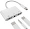Adaptateur de casque USBC vers jack 3,5 mm type C (3 en 1) DAC AUX Câble de charge répartiteur audio compatible avec Samsung Galaxy S22 Ultra S21fe Z Flip 4 A53 Apple iPad Pro 3.5+tp
