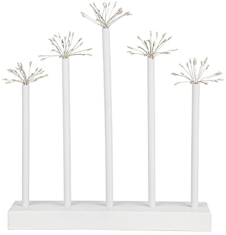 INDA-Exclusiv Stimmungsleuchter mit 100 LED Weihnachtsdeko Fensterdeko Sterneneffekt Weihnachtsbeleuchtung warmweiß B31cm Batterie