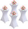 KAYBTNT 4er Set Stehtisch Hussen, Spandex Stretch Stehtischhussen für Bistrotisch, Tischhussen für Stehtische Ø 60-80cm, Elegante Tischdecke für Bankett Hochzeit Geburtstag Party,Weiß,60x110cm