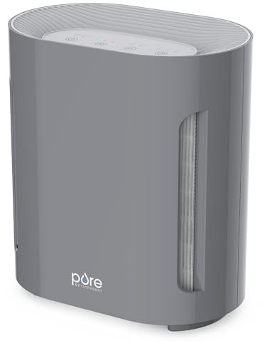 Pure Enrichment® Purificatore d'aria PureZone™ per ambienti medio-grandi (300 mq), luce UV-C, filtrazione a 3 stadi, filtro HEPA H13 aiuta a rimuovere fino al 99,97% di batteri, allergeni, germi, fumo