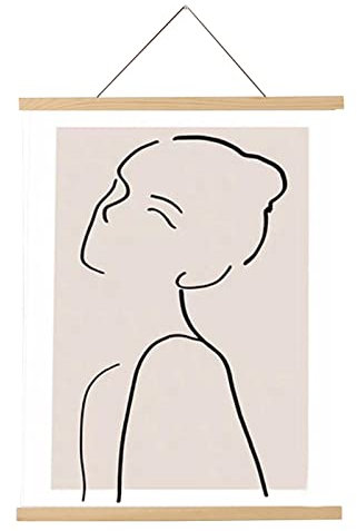 Cadre Photo Magnétique, Aimanté Affiche Rail Bois, Porte Affiche Magnétique en Bois, Utilisé pour Accrocher des Cartes, des Peintures À l'huile, des Affiches, des Photos