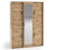 MargaretHadas24 Garderobenschrank Vanessa III 150 cm Garderobe Schrank Spiegel Schlafzimmer Jugendzimmer (Eiche Artisan, 150 cm)