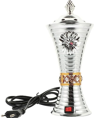 EXCEART Quemador De Incienso Eléctrico Enchufable para Decoración del Hogar con Diseño Árabe Ideal para Sala De Estar Oficina Y Yoga