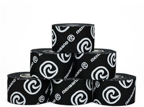 Rehband Sport-Tape, 6 Rollen reißbarers Tape, hautfreundliches & stark haftendes Profi Sport Tape, Gelenk & Finger Tapeverband, unelastisch & wasserresistent