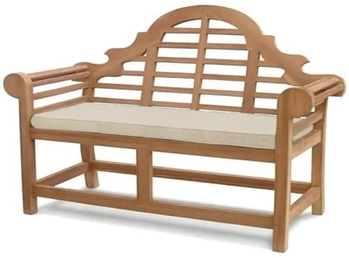 Teako Design Bankauflage 140cm x 47cm für Gartenbank Caserta, UV-beständig, wasserabweisend, langlebig, Pflegeleicht, Gartenzubehör, robust, Teakholz (Creme)