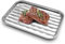 PAXLINSEN Grillkorb Wiederverwendbarer, 34 x 24 cm Grillschale Edelstahl für Outdoor-Grillen, Grillzubehör für Gemüse, Fisch oder Fleisch Grillpfanne, damit das Grillgut Nicht in den Grill fällt