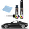 Lackstift Auto,Auto Reparatur Lack Auto Pinsel,Lack Reparatur,Autokratzer Reparaturmittel Autolack Reparatur,für Autos Reparaturwerkzeug (Schwarz 2pcs + blaues Reinigungstuch)
