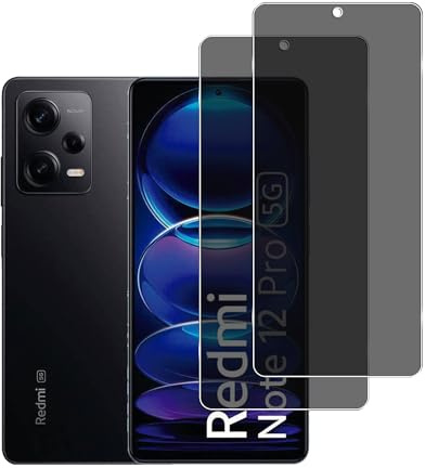 YIFNTANG [2 Piezas Protector Pantalla Privacidad para Xiaomi Redmi Note 12 Pro 5G/Poco X5 Pro 5G,Dureza 9H,Anti-Arañazos,Sin Burbujas,Anti Espía Cristal Templado para Xiaomi Redmi Note 12 Pro 5G