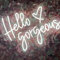 Neonschild Hello Gorgeous mit dimmbarem Schalter LED Hochzeits Neonschild Hallo schönes rosa Herz dekorative Wandkunstlampe USB betrieben für Mädchen und Frauen Schlafzimmer Geschenk für Party