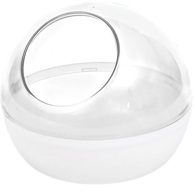 Fenteer Hamster-Sandbad-WC-Badewanne, Haustier-Badezimmer, niedliche Form, transparentes Badehaus, Hamster-Sandbad-Behälter für Chinchilla-Igel, transparent