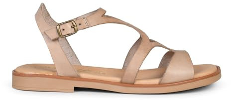 miMaO BAMBÚ - Sandalias Planas cómodas TAUPE, EU 39