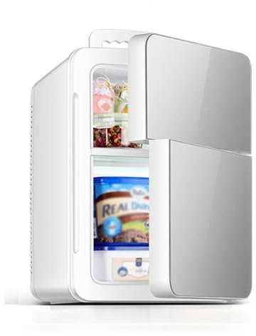 Yajuer Compact Refrigerator, Double Door Mini Fridge With Freezer, Energy Efficient Small Refrigerators For Apartments, Bedroom, Dorm, Office(Color:Silver)