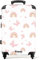 NoBoringSuitcases.com Valise Enfant File, Grande Valise, Valise Enfant Fille, Valise 23kg Soute, avec TSA, Valise pour Enfant, Valise Moyenne (67cm - 72L) (Arcs-en-Ciel Roses, Papillons - Blanc)