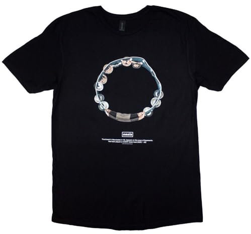 Rock Off officially licensed products Oasis Definitely Maybe Tambourine T Shirt XXL Black