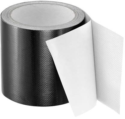 PATIKIL Awning Repair Tape 8m x 10cm Waterproof Canvas Tape High Adhesive Tear Repair Patch Kit for PVC Tarpaulin Tent Awning Fabric RV Sail Boat Cover, Black (4 x26.24ft)