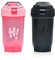 Moerstar 2 Pezzi Shaker Proteine, Borraccia Proteine Shaker con Mixball in Acciaio Inox, Senza BPA, Borraccia Palestra a Prova di Perdite (Nero+Rosa)