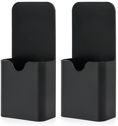 KufaerBeam Magnetic Pen Marker Holders, Magnetic Pen Holder for Whiteboard, Dry Erase Marker Pen Holder, Magnetic Pen Holders for Fridge, Whiteboards, Refrigerators, Home, Office (Black)