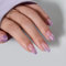 BTArtbox French Press On Nails - Lamp-Curable Chrome Kurze Mandal Nägel Zum Aufkleben with Glue for Women, Semi-Transparent Gel Nagel Set in 16 Größen - 32 Gel X Nail Tips, Mermaid Tail