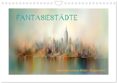 Fantasiestädte (Wandkalender 2026 DIN A4 quer), CALVENDO Monatskalender: Abstrakte urbane Ansichten - KI generiert (CALVENDO Orte)