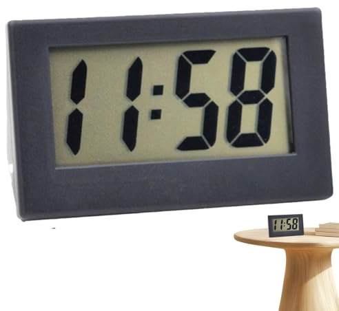 Gerhua Small Digital Travel Clock,Digital Clock Battery Powered Only,Small Digita/l Cl/ock,Led Digita/l Electronic Cl/ock,Travel Alarm Clo/ck,Bedside Clo/cks,Cloc/ks for Bedrooms,Desk Cloc/k(black)