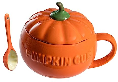 EPIGEIST Tasse à Café Céramique Forme Citrouille Tasse à Jus Pour Thanksgiving Et Halloween
