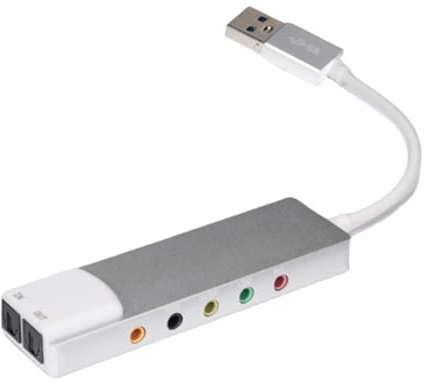 Mocoocouture USB External Sound Card Mit 48 kHz Samplings Bewerten USB Adapter Für Audiophile Und Optische Faserkarte