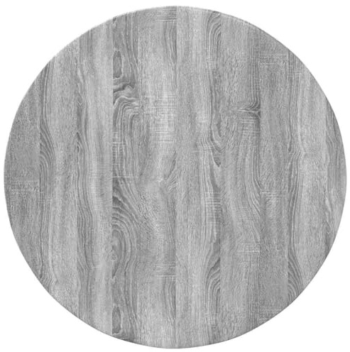 SDWEHBJ Runde Tischplatte, Holzplatte Platte, Ersatztischplatte für Esstische, Couchtische und Beistelltische, Wetterbeständig, Grau Sonoma 80x80x1.5 cm Holzwerkstoff