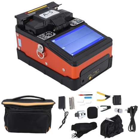 ViaGasaFamido Kit D'épissure et de Couperet par Fusion de Fibre Optique – Machine à Souder Automatique 6 S avec Batterie 5 200 MAh pour Installation de Fibre de Télécommunications, FTTx et (#2)