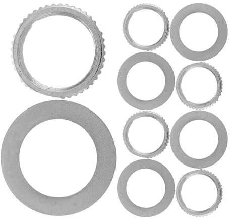 Guitar Toggle Switch Nut and Washer Hardware 10pcs Metric Thread | 12mm Washer Plate, Silver Iron Build, Stable Connection for Bass and Guitar Practice or Performances
