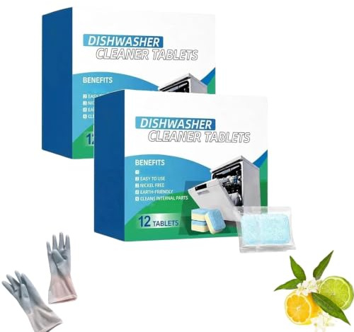 Pastiglie Pulente Lavastoviglie Decalcante Potente (2pcs) | Rimuove Grassi Cattivi Odori, Formula Sicura Per Manutenzione Scarichi Cucina