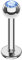Piersando Piercing Stab Stecker Kugel mit Kristall Lippen Labret Lippenpiercing Ohr Tragus Ohrpiercing Helix Nase Intim Zungen Nasen 1,2mm x 8mm x 3mm Silber Blau