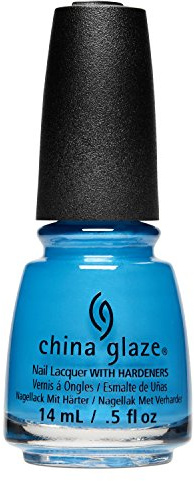 China Glaze Nail Lacquer with Hardeners, 14 ml, I Truly Azure You