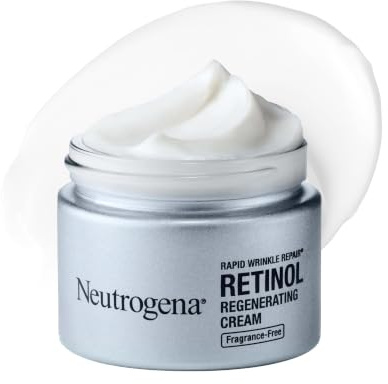 Neutrogena Rapid Wrinkle Repair Retinol Face Moisturizer, Fragrance Free, Daily Anti-Aging Face Cream with Retinol & Hyaluronic Acid to Fight Fine Lines, Wrinkles, & Dark Spots, 1.7 oz