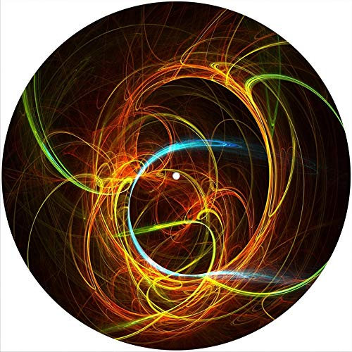 Slipmat Slip Mat Scratch Pad Feltro per qualsiasi 12 LP DJ Vinyl Giradischi Giradischi Grafica personalizzata - Colorful Rings 1
