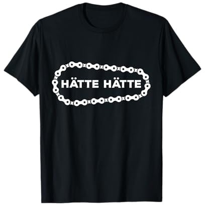 Mountainbike MTB Radfahrer Rennrad Hätte Hätte Fahrrad Kette T-Shirt