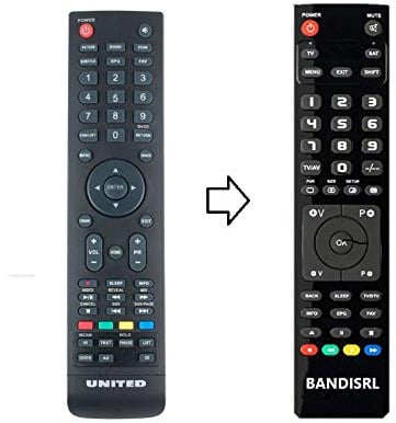 Remote Control Télécommande Compatible pour UNITED, LED 24SK36, 32SK36, 39SK36, 43SK36, Télécommande pour Télévision