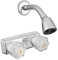 Dura Faucet Sparsame Duscharmatur und Duschkopf mit Arm – Kristall-Acrylknöpfe (Chrom poliert)