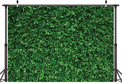 LYWYGG 5x3FT Grüne Blätter Fotografie Hintergrund Dschungel Hintergrund Klare Farbe Faltbar Leicht zu tragen für Geburtstagsfeier Outdoor Aktivitäten Studio Requisiten CP-87-0503