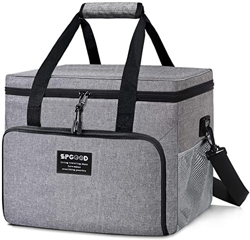 SPGOOD Kühltasche 20L/30L/40L Thermotasche Picknicktasche Groß Isoliert Faltbar Gefriertasche Warmhaltetasche Lunchtasche Tiefkühltasche Cooler Bag Einkaufstasche für Strand/Picknick/Camping/BBQ (20L)