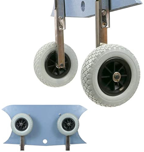Compact Folding Dinghy Wheels, Boat, Inflatable RIB Dolly Launching Wheels, Marine
