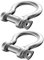 2 Pcs 4/7 Inch 304 Stainless Steel D Ring Shackles 14 mm Screw Pin Anchor Shackle for Traction Steel Wire, 14 mm