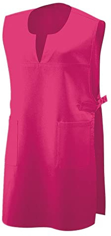 EXNER Überwurf-Kittel, Überwurf-Schürze, Chasuble ohne Arm, mit V-Auschnitt, Farbe hot pink, Größe I
