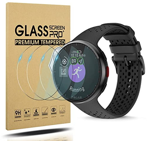 Diruite 4-Stück Displayschutz für Polar Pacer Pro Schutzfolie | 9H Härte Gehärtetes Glas Displayschutz,Hohe Klar,Hohe Empfindlichkeit,Anti-Kratzen,Keine Blasen,Anti-Öl,Vollständiger Schutz