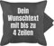 Kissenbezug - Aufdruck selbst gestalten - Wunschtext - 50 x 50 cm - Grau - Kissen Bedrucken personalisierter Text kissenhülle kuschelkissen personalisiertes individuelles bezug eigenem Name with